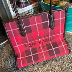 Kate spade plaid tote